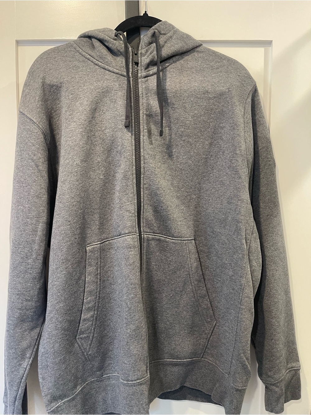 Nike Men's Gray Full-Zip Hooded Sweatshirt